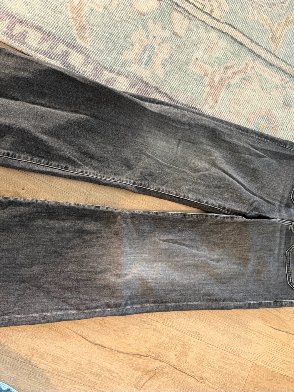 MOTHER Women's Straight Gray Washed Jeans